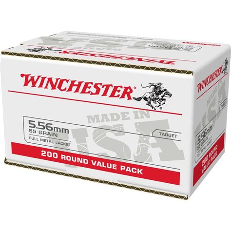 winchester 5.56 mm 55 gr full metal jacket 20 box|winchester 5.56x45 ammo.